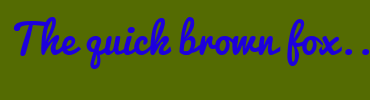 Image with Font Color 1D00DD and Background Color 546B02